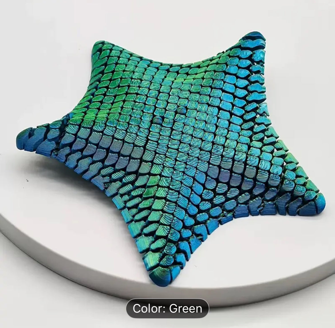 3D Printed Starfish - Green - Fidget or Sensory toy