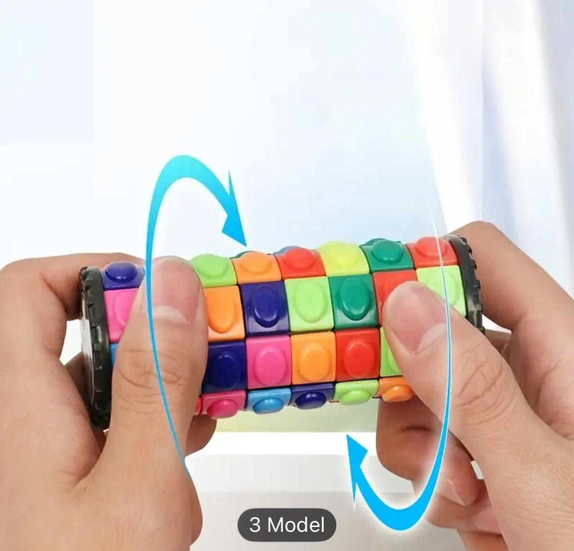 Cylindrical Stress Relief Cube/Fidget