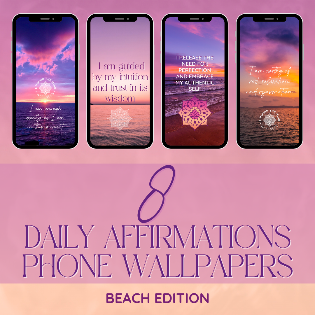 FREE - Affirmations - Beach Phone Wallpapers.