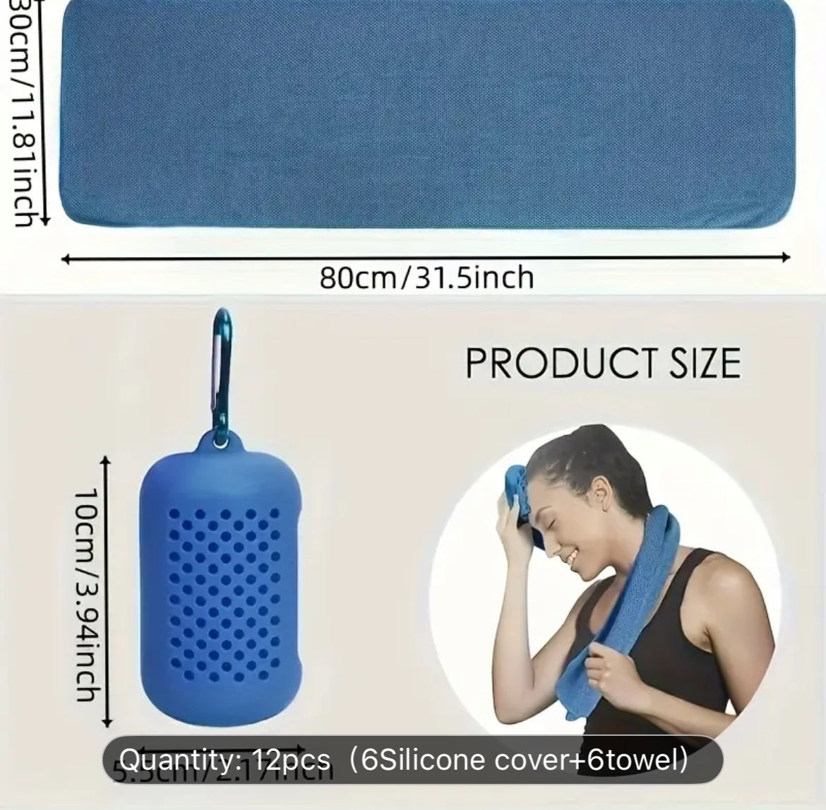 Cooling Towels with Silicone Storage Sleeves