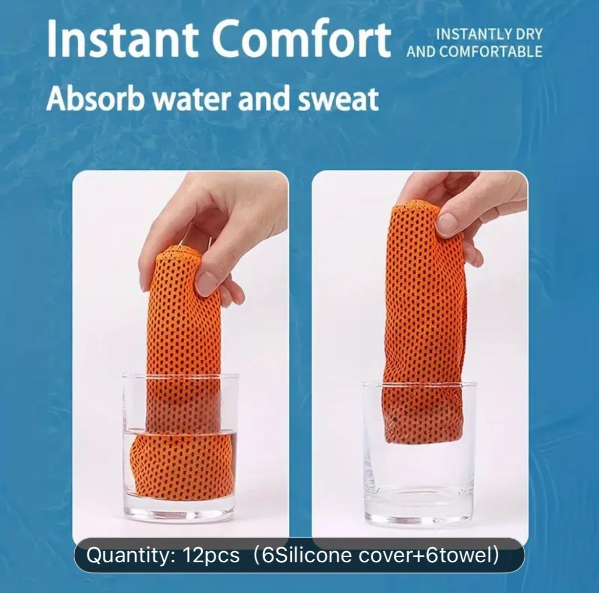 Cooling Towels with Silicone Storage Sleeves