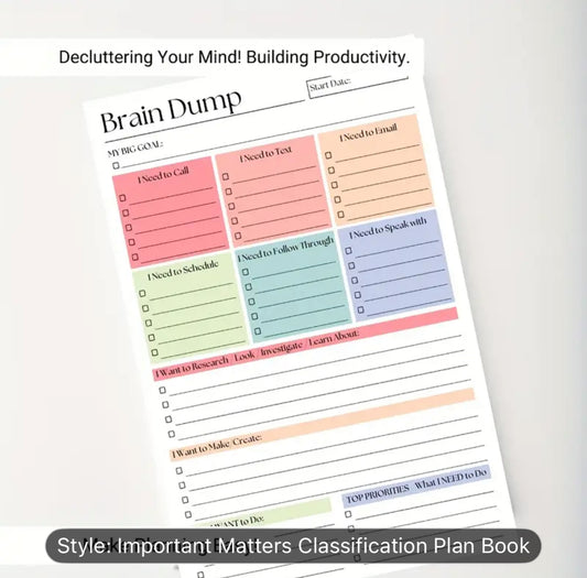 Brain Dump Journal Pad - Clear Your Mind & Reduce
