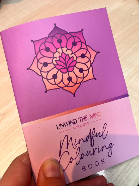 Unwind the Mind Wellness Mindful Colouring Book with Rotating Stackable Crayon